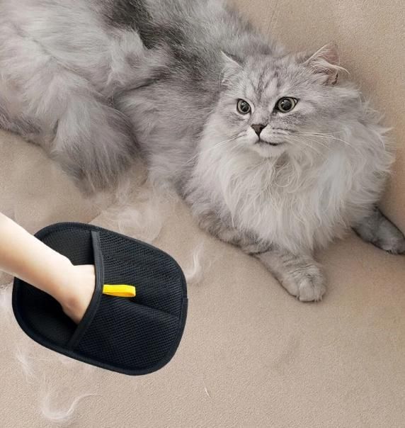 Pet Hair Removal Gloves - Double Sided Grooming Gloves for Dogs & Cats | Gentle Deshedding Tool