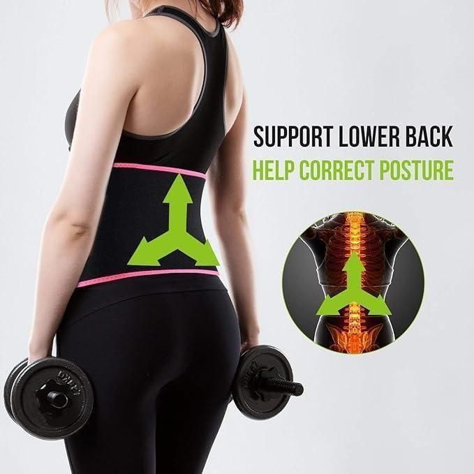 Sweat Belt - Hot Body Shaper Belly Fat Burner for Men & Women | Waist Trimmer for Weight Loss